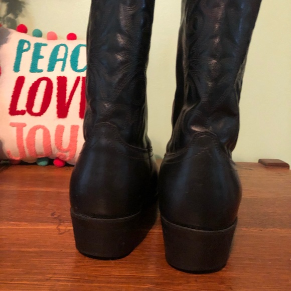 SALE 🎉🎉 Laredo 4240 Western Cowboy Work Men’s black leather 11 1/2 rubber sole - Picture 7 of 10